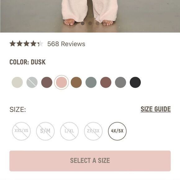 Skims Cozy Knit Pants Dusk Pink 2X/3X - Picture 2 of 8